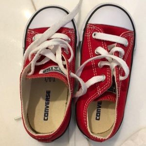 NWT unworn red converse all star sneakers